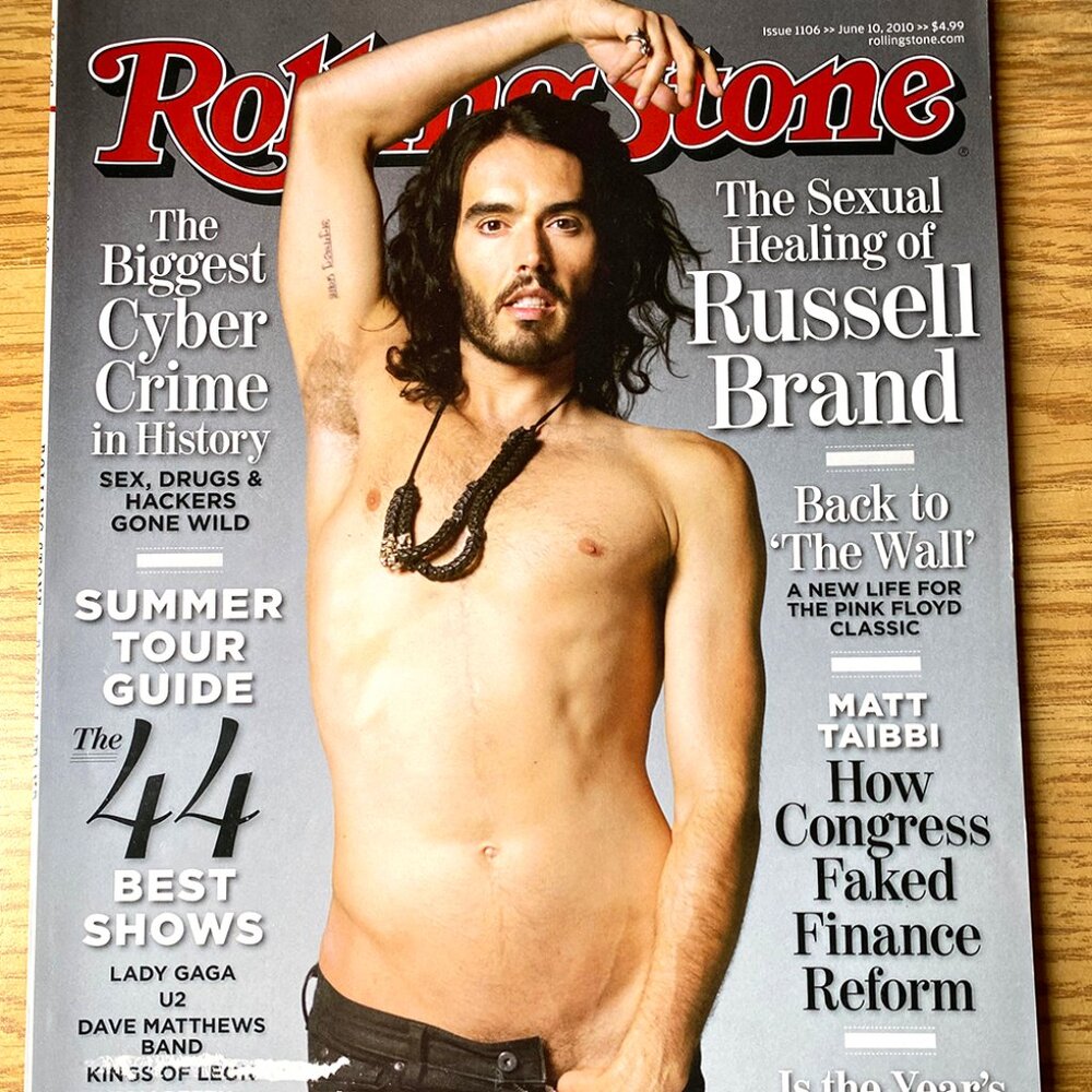 Rolling Stone Magazine Past Issue #1106 Jun 2010 Russell Brand Back to The Wall